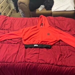 Red queen crop top shirt